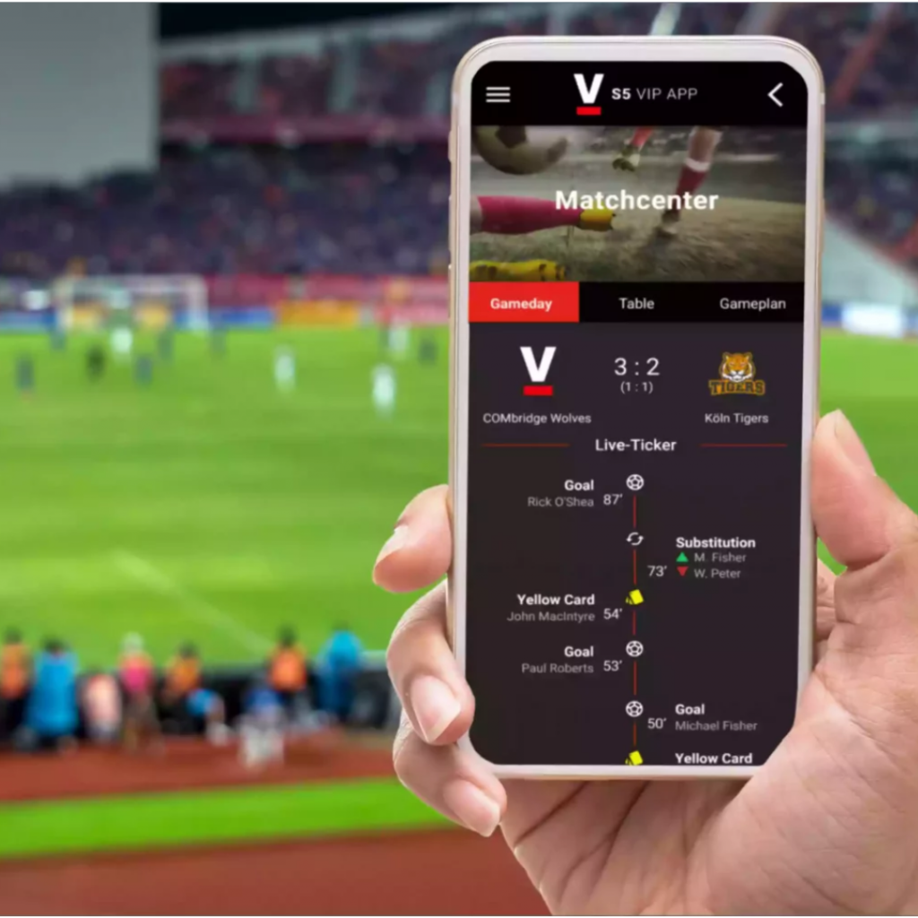 VFL Connect App im Fußball Stadion